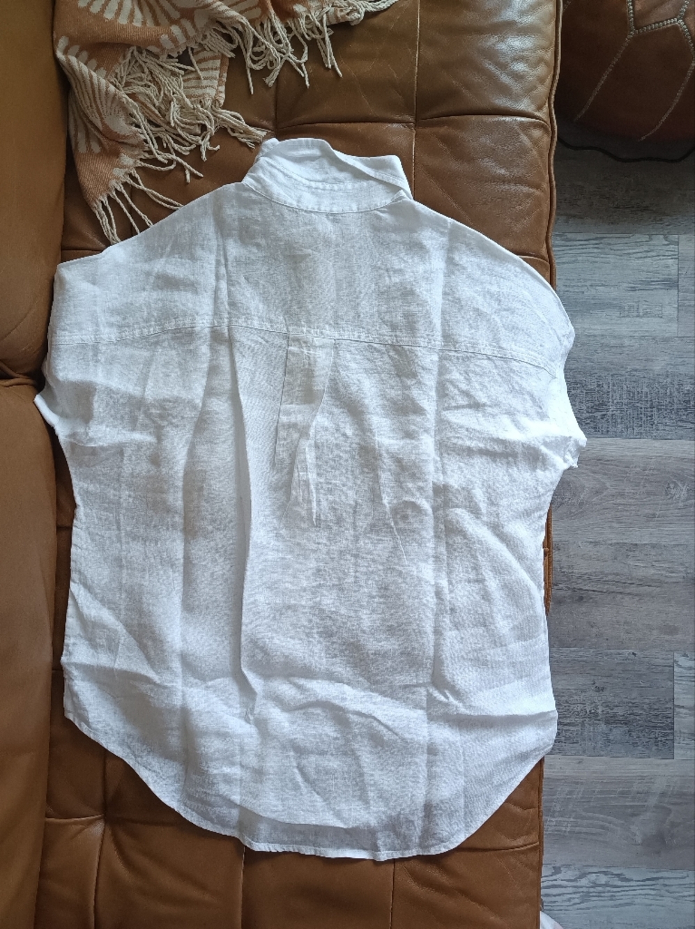 Quince Womens 100% European Linen  Shirt White S - Picture 8 of 9